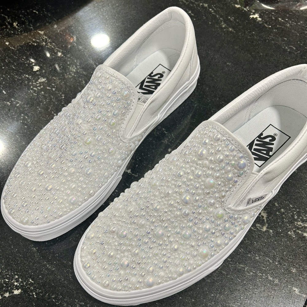 BRAND NEW Pearled Vans